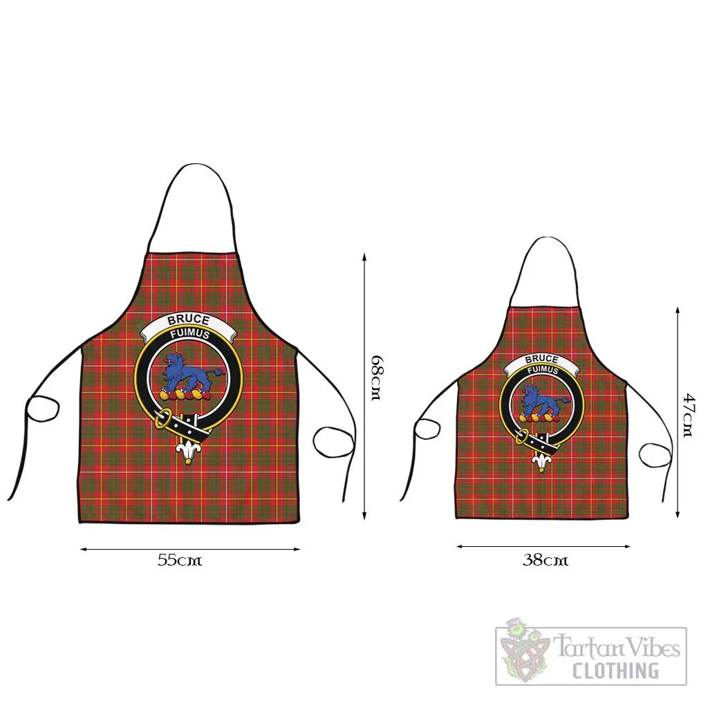 Bruce Modern Tartan Apron with Family Crest