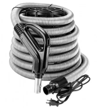 Cana-Vac Electric Hose 24/110V for Central Vacuum with 3-Way Switch (30Ft, 35Ft)