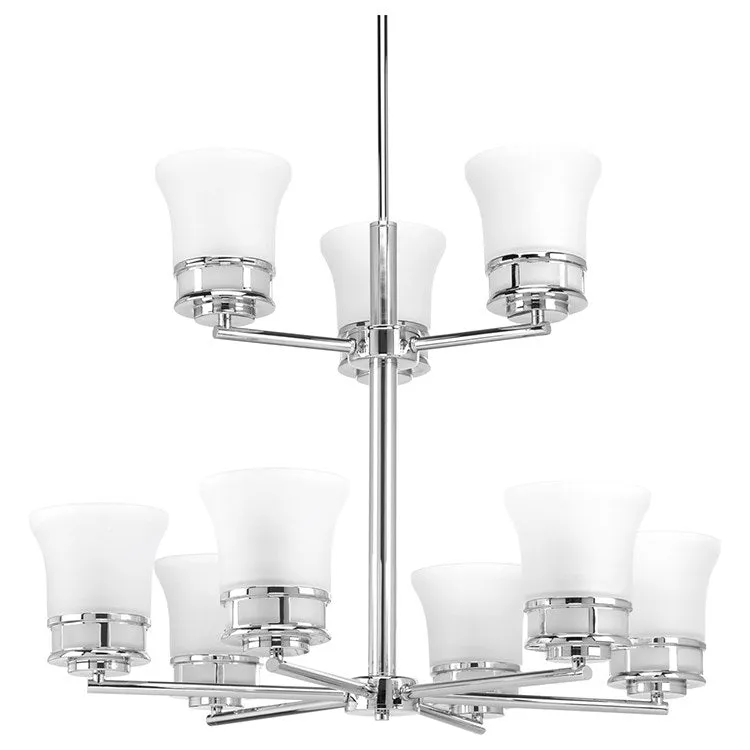 Cascadia Nine-Light, Two-Tier Chandelier