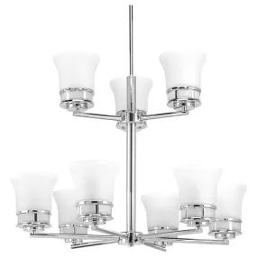 Cascadia Nine-Light, Two-Tier Chandelier