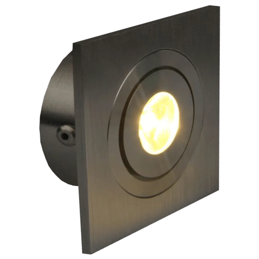 CB06 Dimmable Recessed Square Cast Aluminum LED Puck Light Cabinet Downlighting