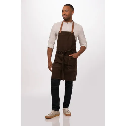 Chef Works ABR01BRO0 Bib Apron