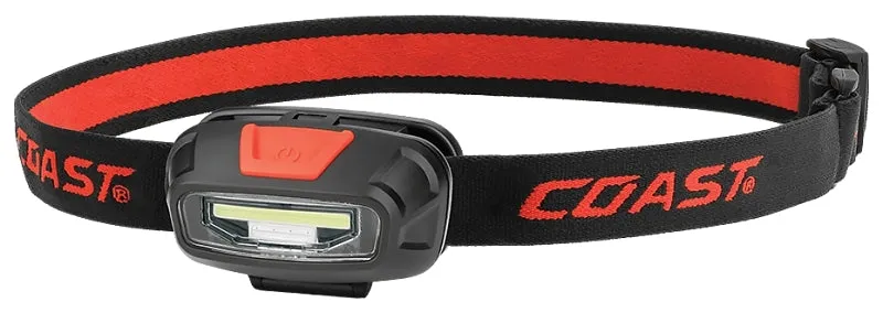 Coast FL13 Headlight, AAA Battery, LED Lamp, 250 Lumens, 68 ft Beam Distance, 13 hr Run Time, Black :CD: QUANTITY: 1