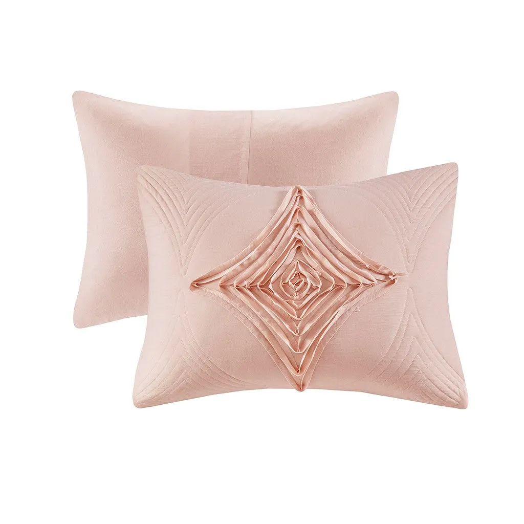 Colette 4 Piece Blush Comforter Set  by Madison Park