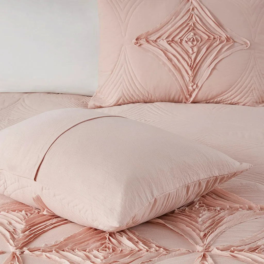 Colette 4 Piece Blush Comforter Set  by Madison Park