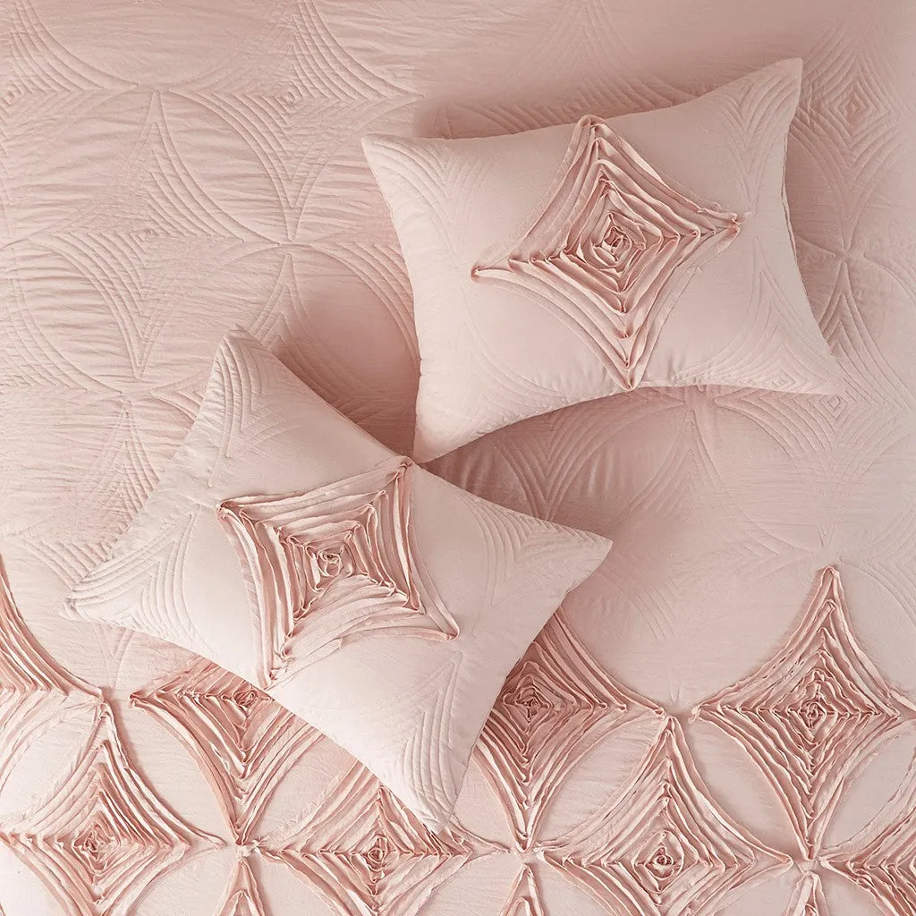 Colette 4 Piece Blush Comforter Set  by Madison Park