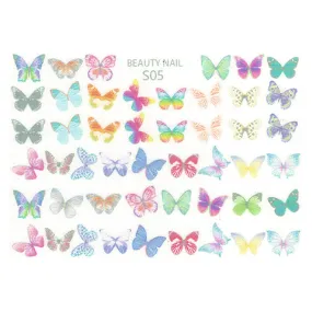 Colourful Butterfly Shrink Plastic Sheet | Cute Jewellery Making | Kawaii Embellishment DIY | Nail Deco (1 Sheet / Translucent)