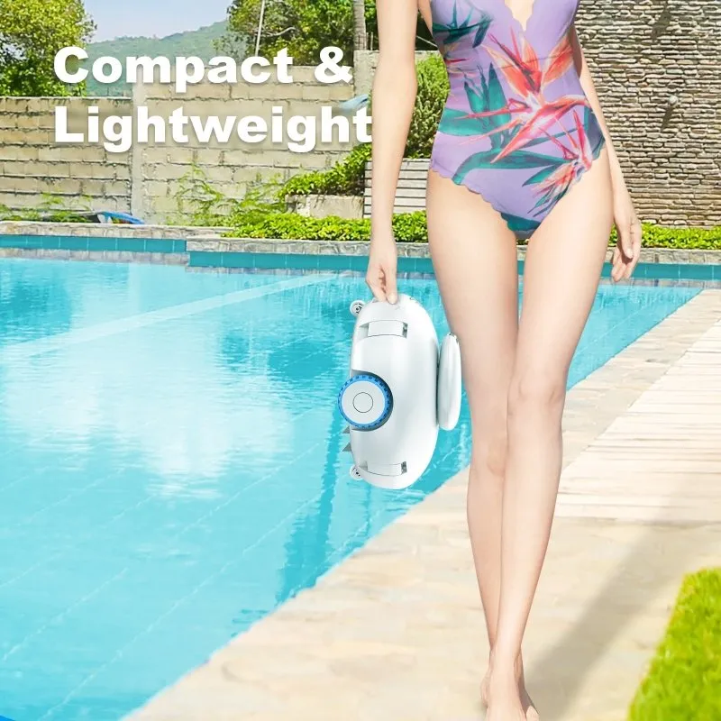 Cordless Robotic Pool Cleaner - Powerful Suction Rechargeable Battery Pool Vacuum