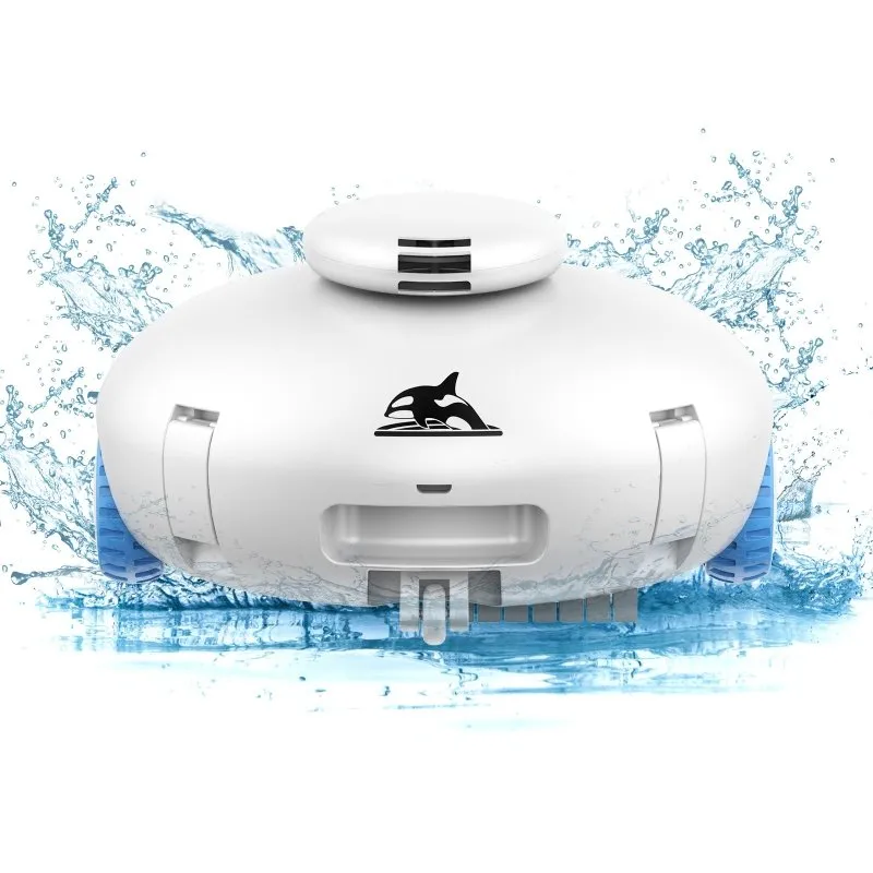 Cordless Robotic Pool Cleaner - Powerful Suction Rechargeable Battery Pool Vacuum