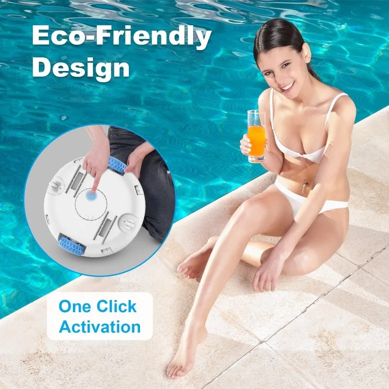 Cordless Robotic Pool Cleaner - Powerful Suction Rechargeable Battery Pool Vacuum