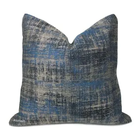 Corvin Blue Brown Silver Pillow Cover