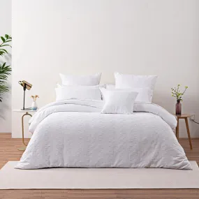 Cosmo White Quilt Cover Set by Bianca