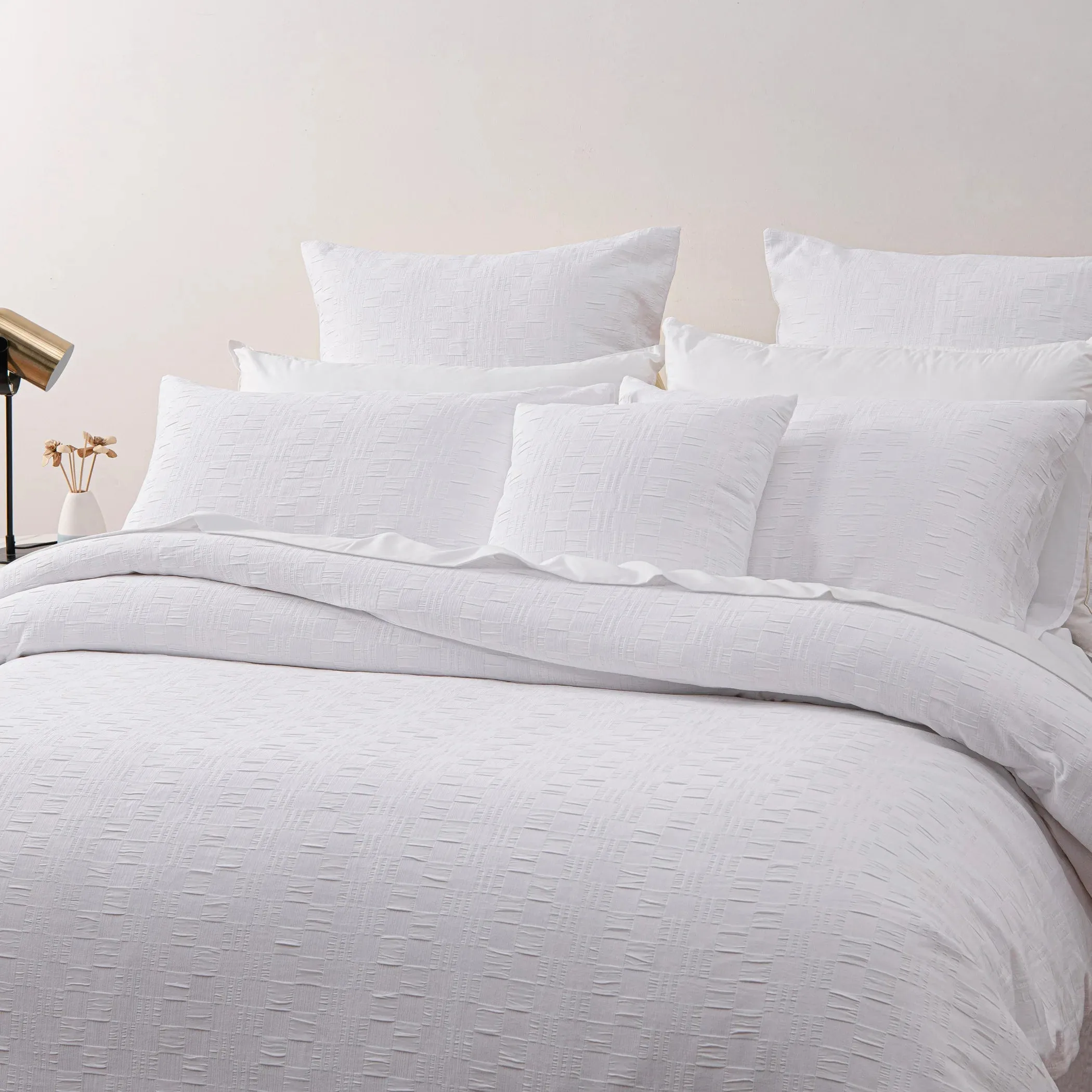 Cosmo White Quilt Cover Set by Bianca