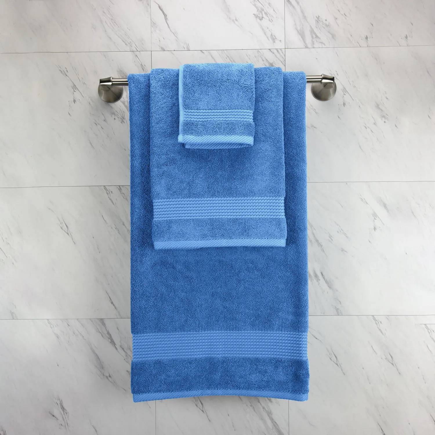 Cotton Home Ultimate Towel Collection - 8 Piece Bundle Blue