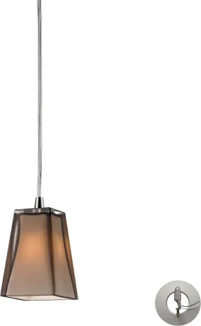 Cubico 1 Light Pendant In Satin Nickel - Includes Recessed Lighting Kit