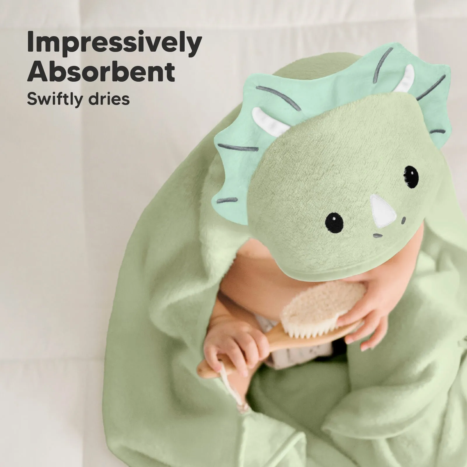 Cuddle Baby Hooded Towel (Triceratops)