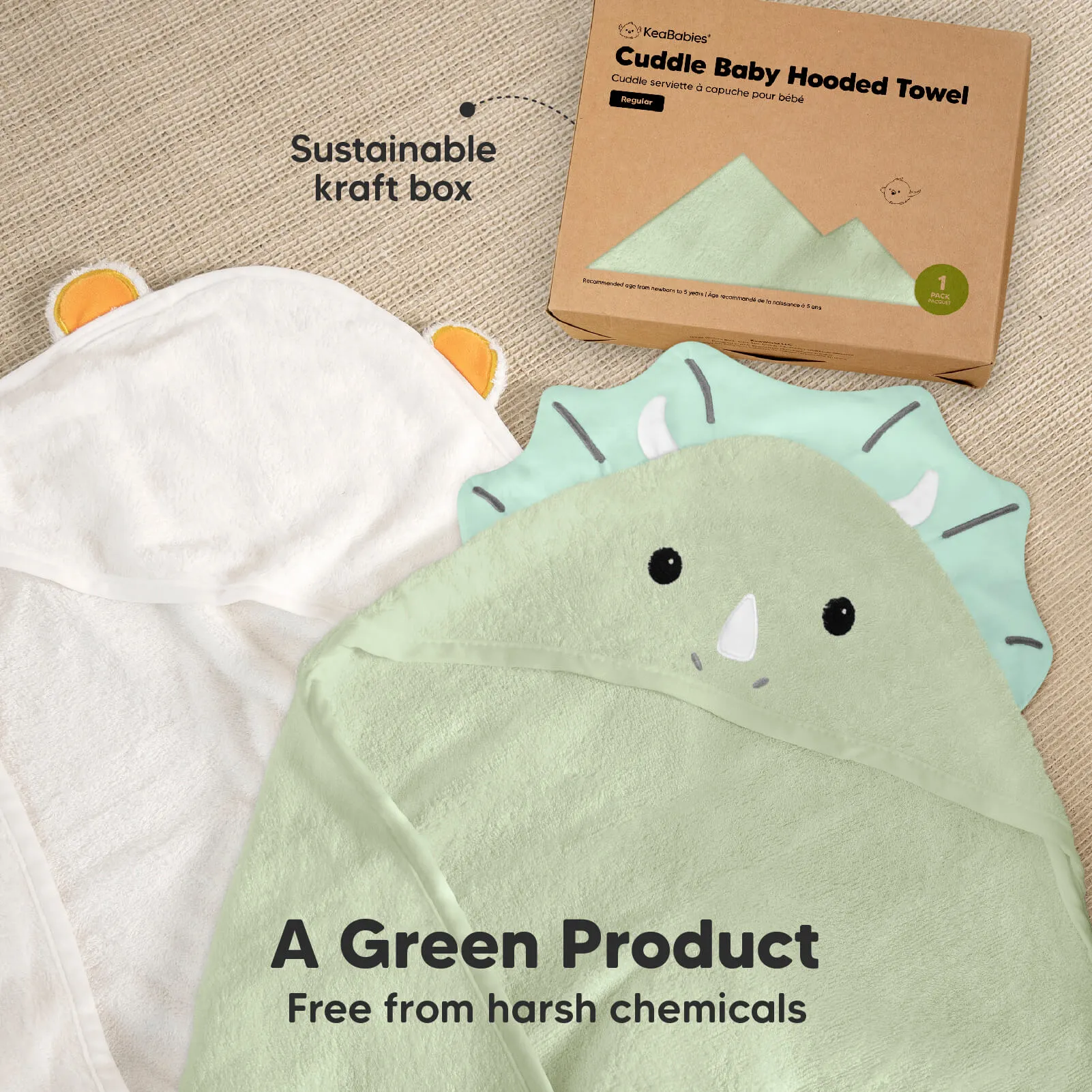 Cuddle Baby Hooded Towel (Triceratops)