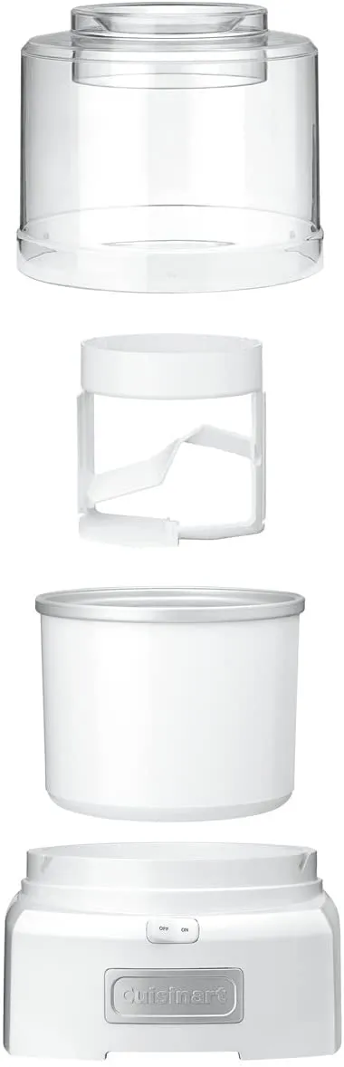 Cuisinart 1.5 Quart Frozen Yogurt, Ice Cream and Sorbet Maker, White