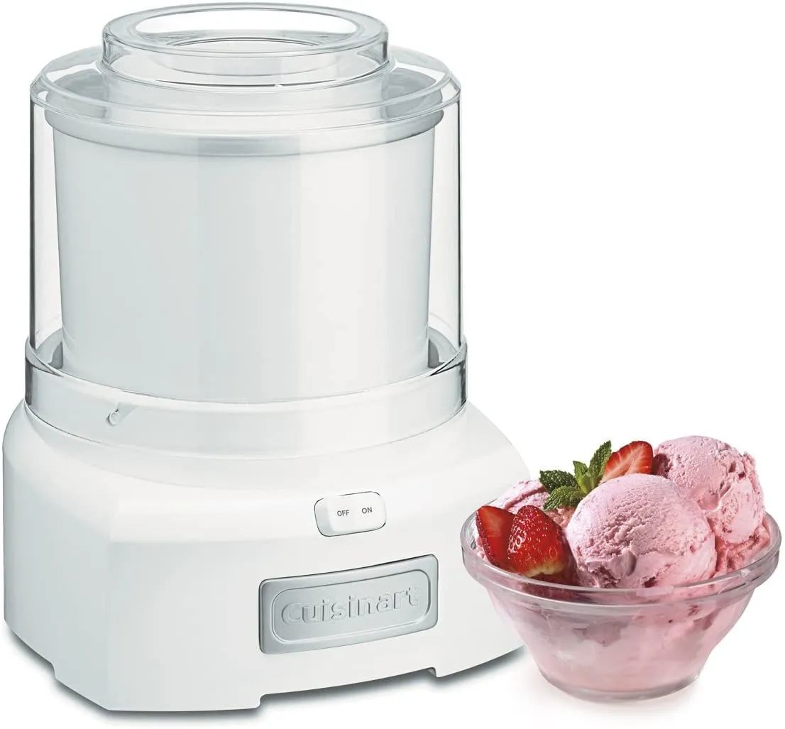 Cuisinart 1.5 Quart Frozen Yogurt, Ice Cream and Sorbet Maker, White