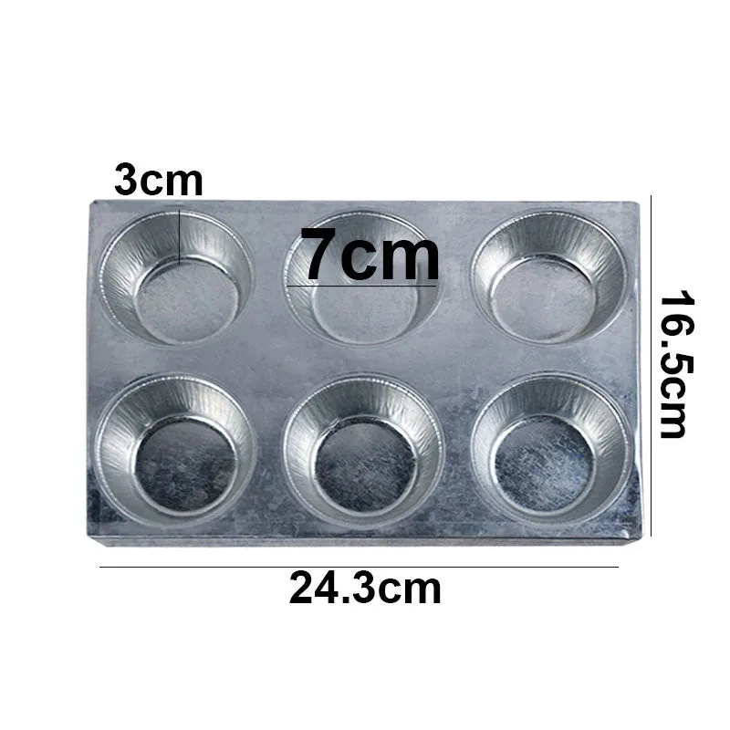 Cupcake Muffin Baking Tray Iron 6 Cavity