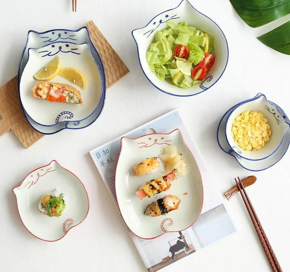 Cute ceramic Japanese plates