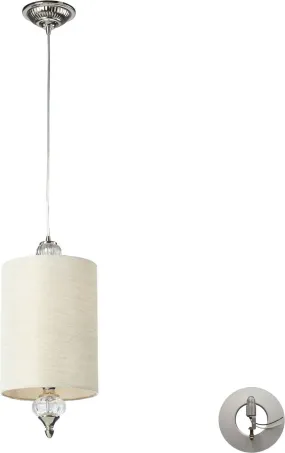 Dalton 1 Light Pendant In Polished Nickel - Includes Recessed Lighting Kit