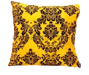 Damask Flocking Taffeta Throw Pillow