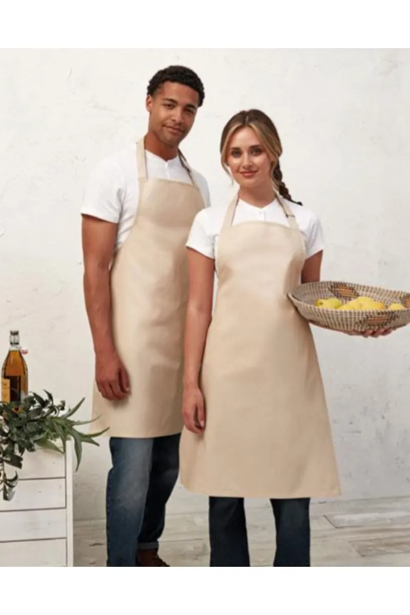 Dark Grey Sustainable Bib Apron (No Pockets)