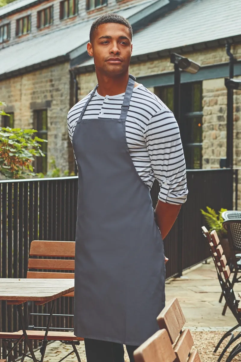 Dark Grey Sustainable Bib Apron (No Pockets)