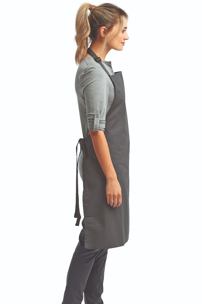 Dark Grey Sustainable Bib Apron (No Pockets)