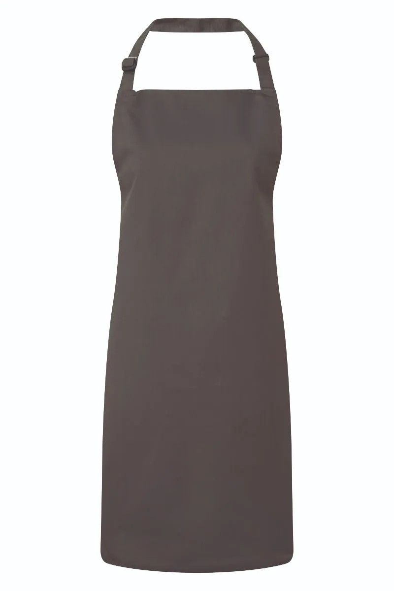 Dark Grey Sustainable Bib Apron (No Pockets)