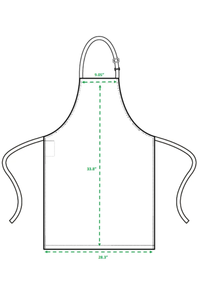 Dark Grey Sustainable Bib Apron (No Pockets)