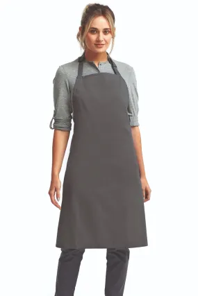 Dark Grey Sustainable Bib Apron (No Pockets)