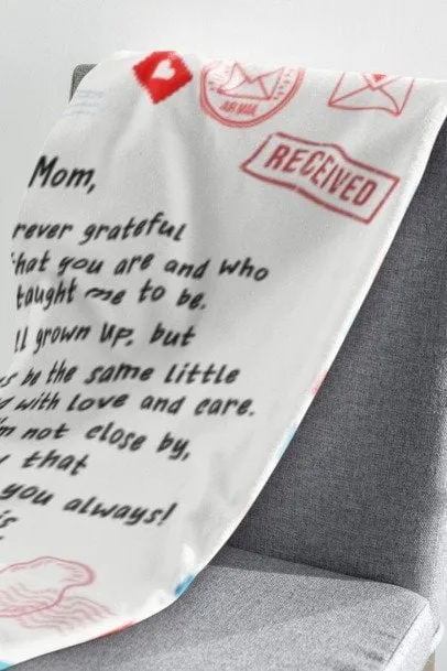 Dear Mom Letter Blanket