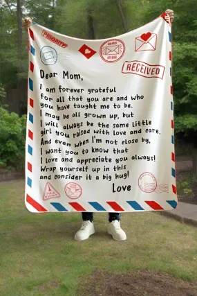 Dear Mom Letter Blanket