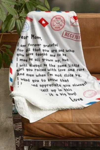 Dear Mom Letter Blanket