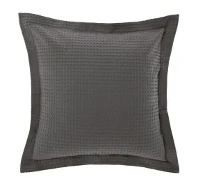 Deluxe Waffle European Pillowcase Charcoal