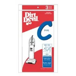 Dirt Devil Style "C" Upright Vacuum Cleaner Bags, 3-Pack