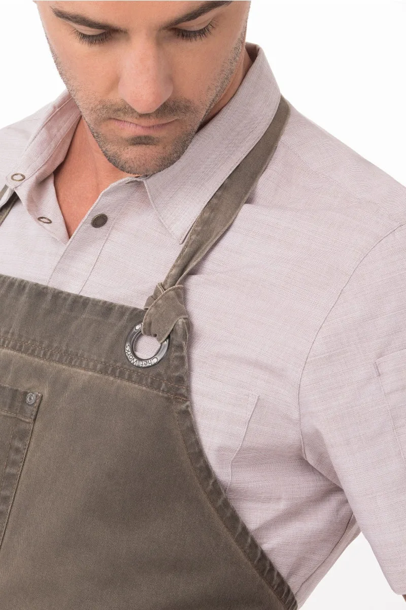 Dorset Earth Brown Bib Apron