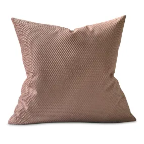 Dusty Rose Chenille Dot Throw Pillow Cover 24x24