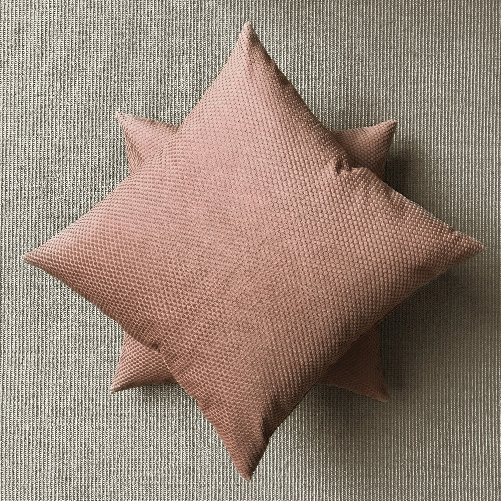 Dusty Rose Chenille Dot Throw Pillow Cover 24x24