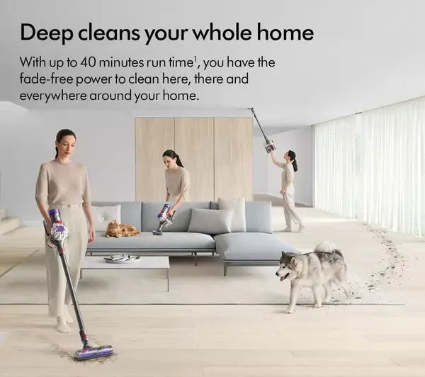 Dyson V8 Absolute Cordless Vacuum Cleaner upto 40 Minutes Run Time Silver Yellow V8ABS-2023