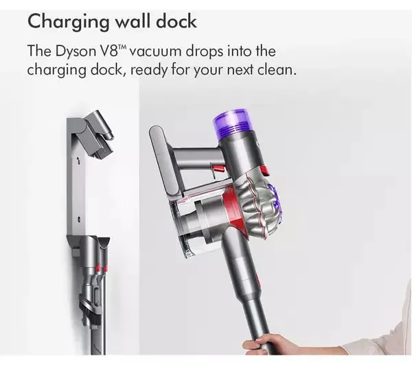 Dyson V8 Absolute Cordless Vacuum Cleaner upto 40 Minutes Run Time Silver Yellow V8ABS-2023