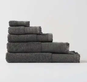 Eden 550GSM Cotton Bath Towel Range Charcoal