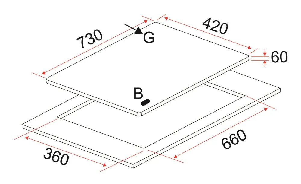 EF EFH 7620 TN VGB Glass Hob EFH7620TNVGB