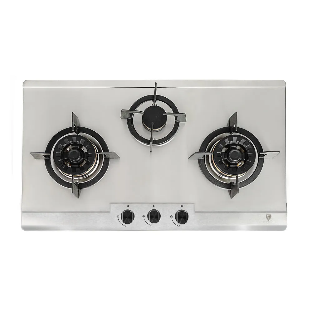 EFH3767WTVSB 76CM 3-BURNER GAS HOB