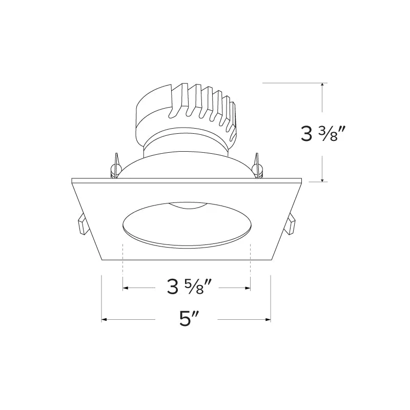 Elco EKCL4216 Pex 4" Square Shallow Reflector