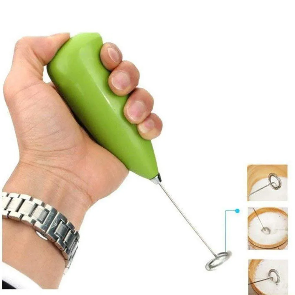 Electric Hand Blender Mixer Frother Whisker Latte Maker for Milk Coffee Egg Beater Battery Operated