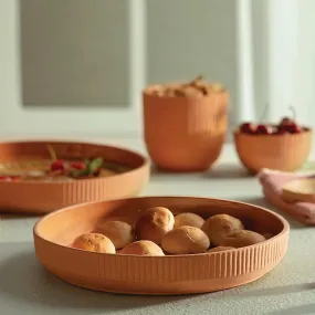 Ellementry Sienna Terracotta Baking Dish (1500 ml) | Pan Tray for Baking | Cake Baking and Decoration Tools | Microwave Oven Safe | Dish Tray | Serving Tray & Platter| Cup Cake Server