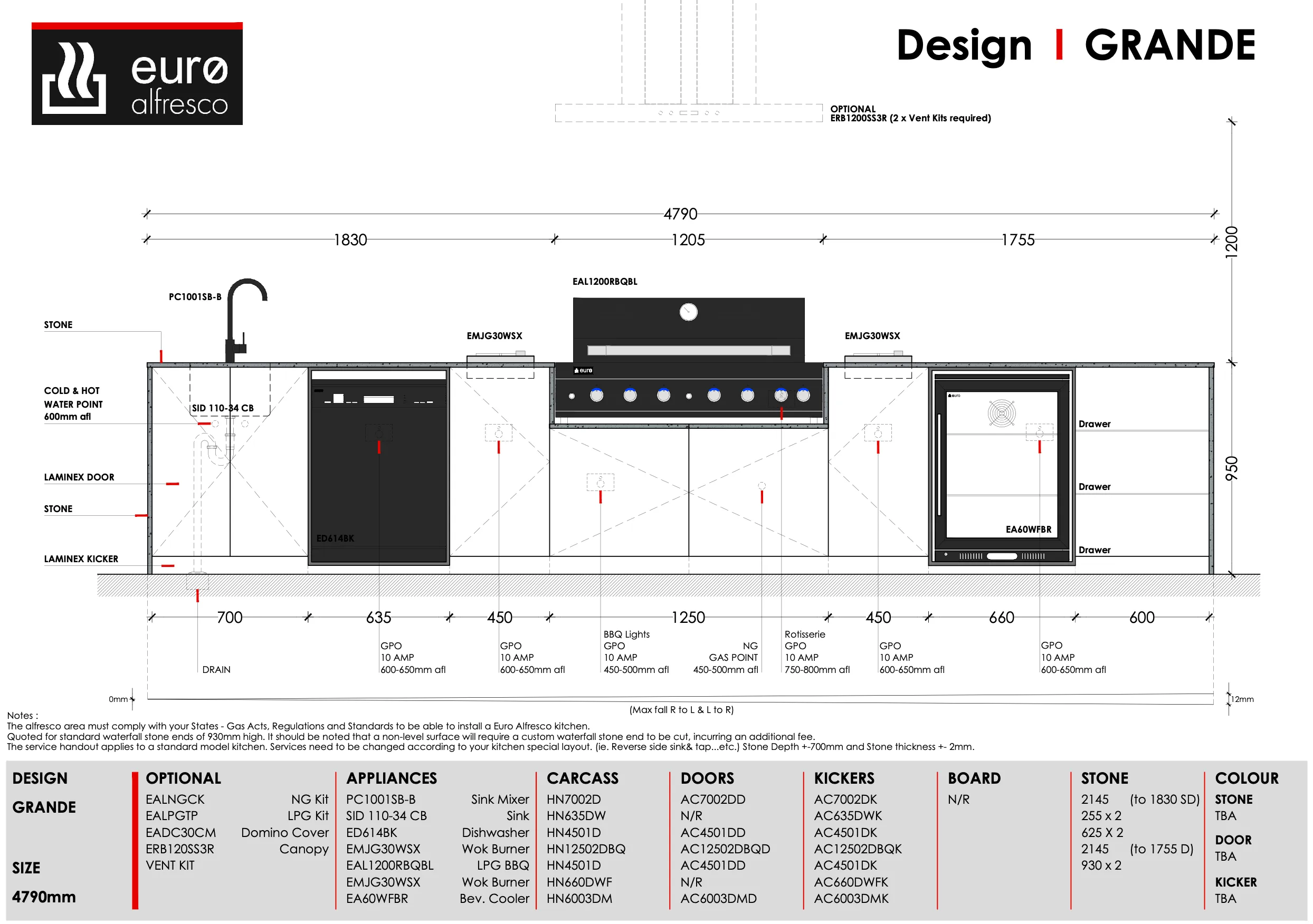 Euro Alfresco Grande Outdoor Kitchen